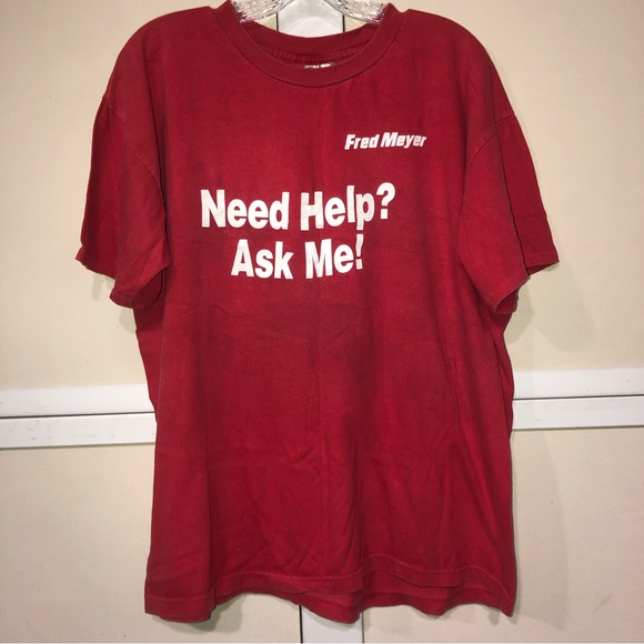 #1262 Vintage Fred Meyer T-shirt need help ask me Pre-shrunk made by fantasy L - Picture 1 of 4